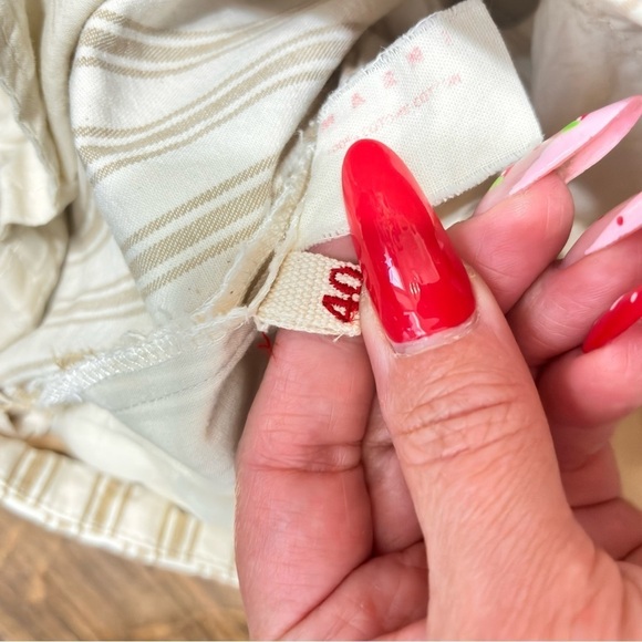 Marni Striped Flare Designer Beige Off White 2000s Bootcut Beige Made In Italy 4 - Picture 6 of 8